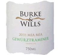 Wine label Burke and Wills Gewurztraminer